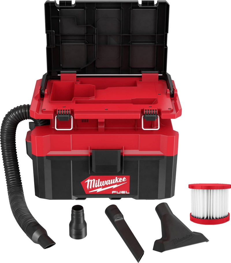 Milwaukee 0970-20 M18 FUEL PACKOUT 2.5 Gallon Wet/Dry Vacuum, New
