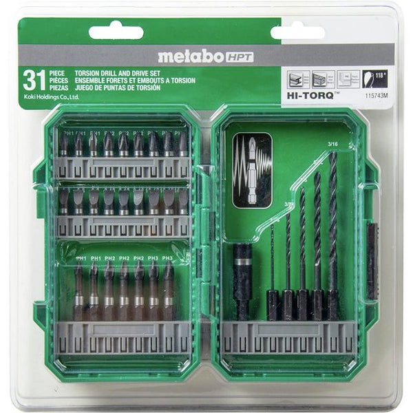 Metabo HPT 115743M 31-Piece Drill and Drive Bits Set, New