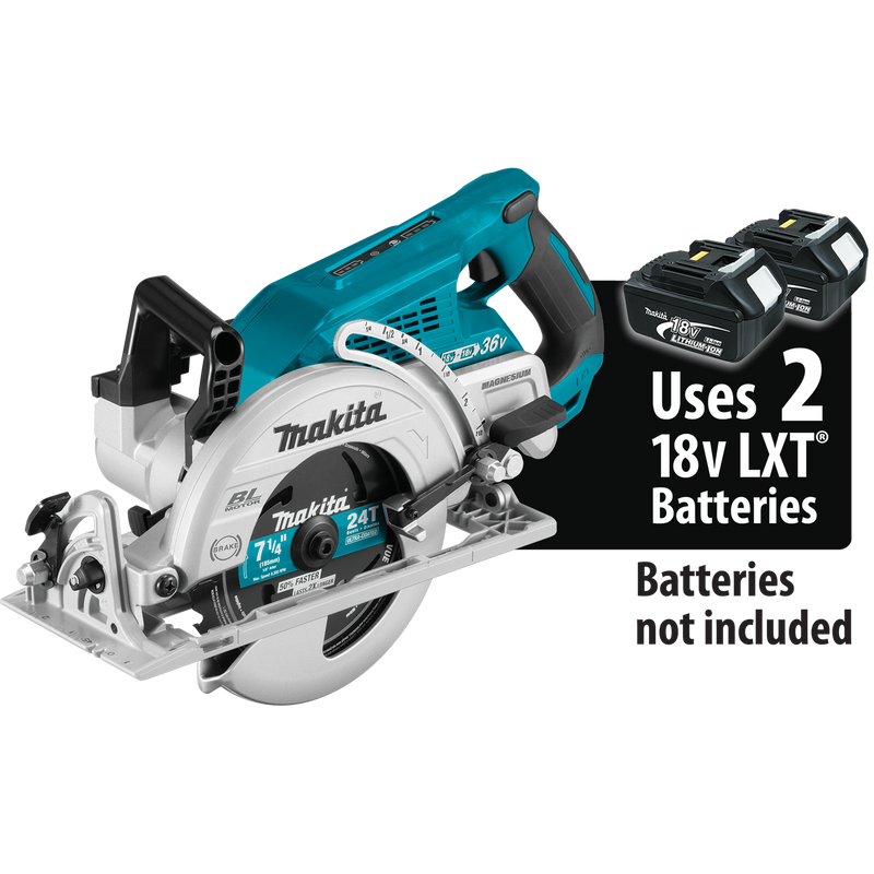 Makita XSR01Z 18V X2 LXT® Lithium‑Ion (36V) Brushless Cordless Rear Handle 7‑1/4" Circular Saw [Tool Only], (Reconditioned) - ToolSteal.com