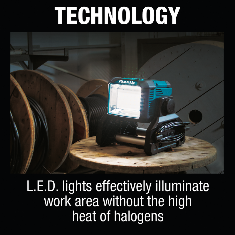 Makita DML811 18V LXT Lithium‑Ion Cordless/Corded Work Light, Light Only, New