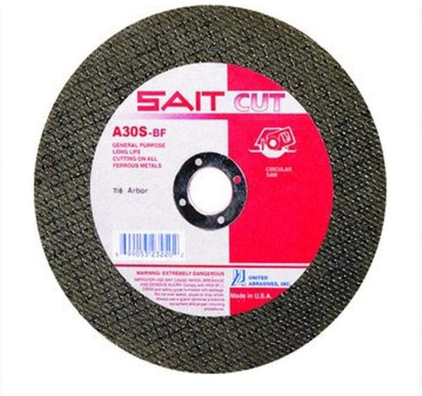 United Abrasives-Sait 23102 Type 1 4-1/2 by 5/64 by 7/8 A30S Cutting Wheel, 50-Pack, New