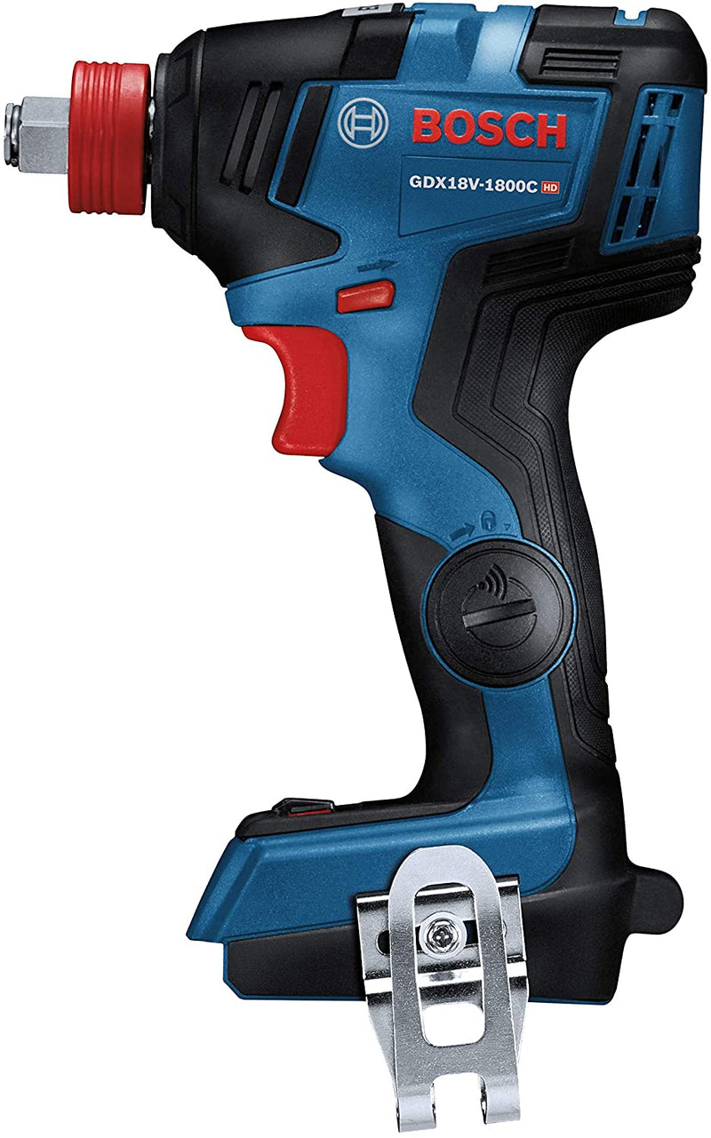 Bosch GDX18V-1800CN 18V EC Brushless Connected-Ready Freak 1/4 In. and 1/2 In. Two-In-One Bit/Socket Impact Driver Bare Tool, New