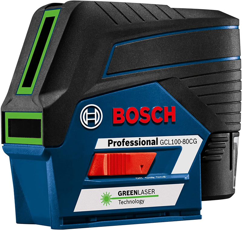 Bosch GCL100-80CG 12V Max Connected Green-Beam Cross-Line Laser with Plumb Points, New