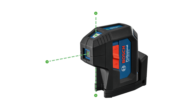 Bosch GPL100-30G Green-Beam Three-Point Self-Leveling Alignment Laser, New