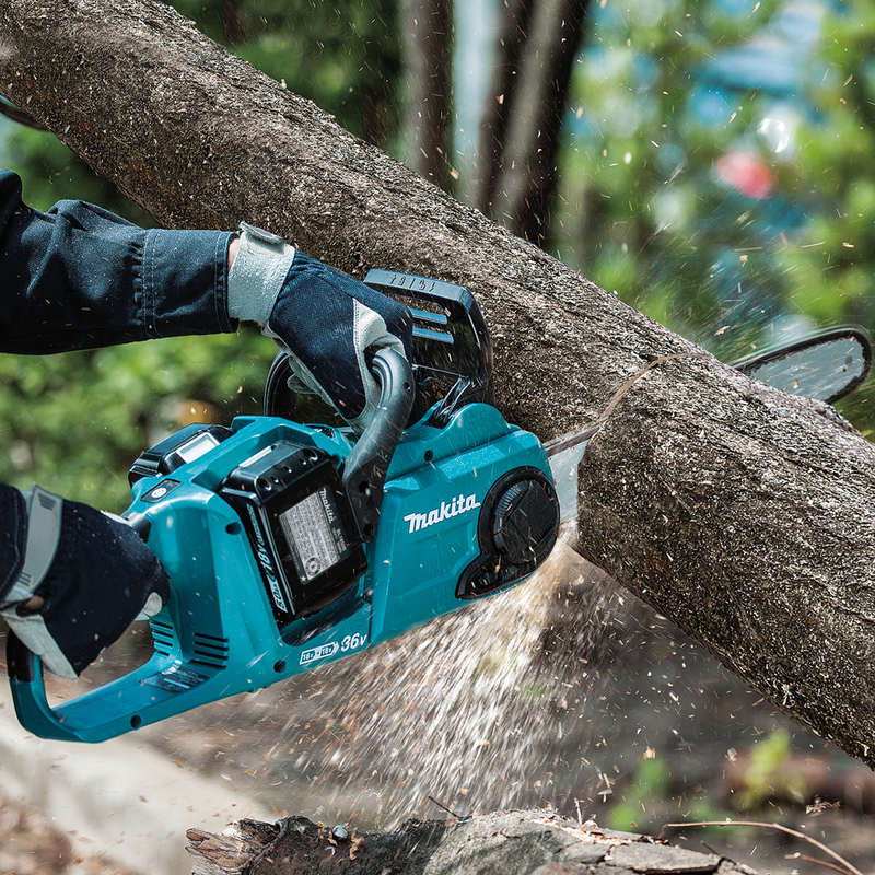 Makita XCU03PT1 18V X2 (36V) LXT® Lithium‑Ion Brushless Cordless 14" Chain Saw Kit with 4 Batteries (5.0Ah), (New) - ToolSteal.com