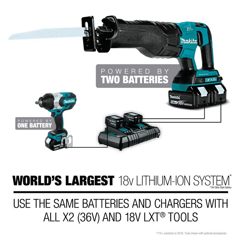 Makita XSL06PT-R 18V X2 36V LXT Lithium‑Ion Brushless Cordless 10 in. Dual‑Bevel Sliding Compound Miter Saw with Laser Kit 5.0Ah, Reconditioned - PICK UP ONLY
