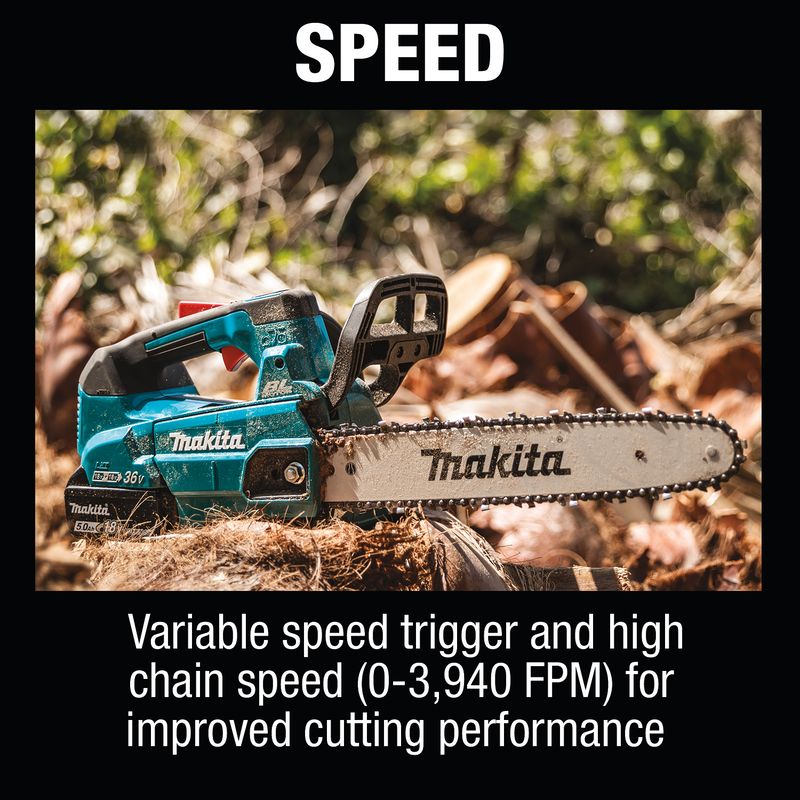 Makita XCU08PT 36V 18V X2 LXT Brushless 14 in. Top Handle Chain Saw Kit 5.0Ah, New