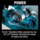 Makita XEC01PT1-R 36V 18V X2 LXT Brushless 9 in. Power Cutter Kit, with AFT, Electric Brake, 4 Batteries 5.0 Ah, Reconditioned