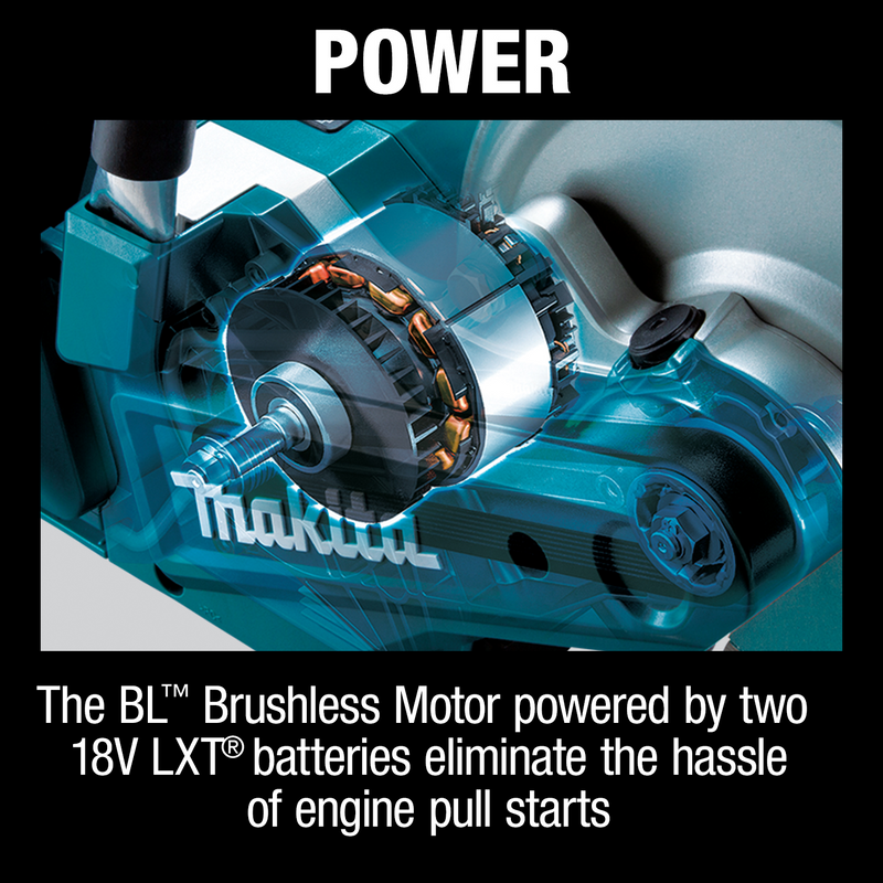 Makita XEC01PT1-R 36V 18V X2 LXT Brushless 9 in. Power Cutter Kit, with AFT, Electric Brake, 4 Batteries 5.0 Ah, Reconditioned