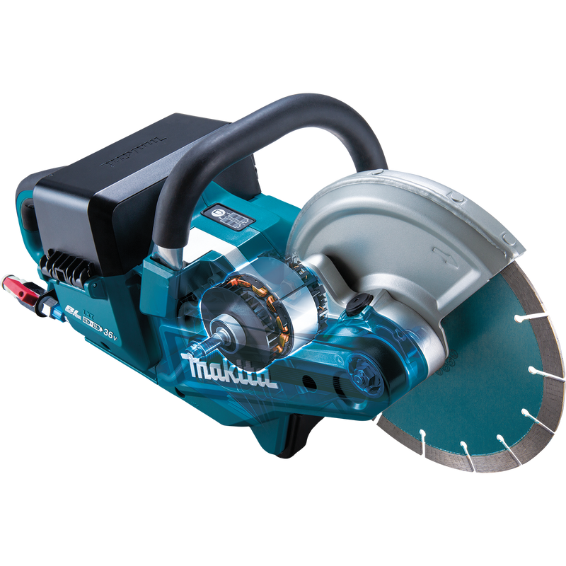 Makita XEC01PT1-R 36V 18V X2 LXT Brushless 9 in. Power Cutter Kit, with AFT, Electric Brake, 4 Batteries 5.0 Ah, Reconditioned