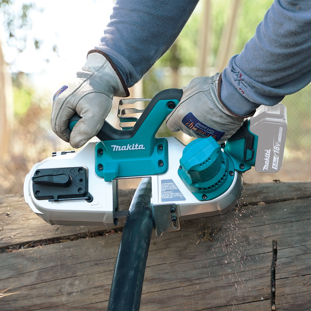 Makita XBP03Z R 18V LXT Lithium Ion Cordless Compact Band Saw Tool On