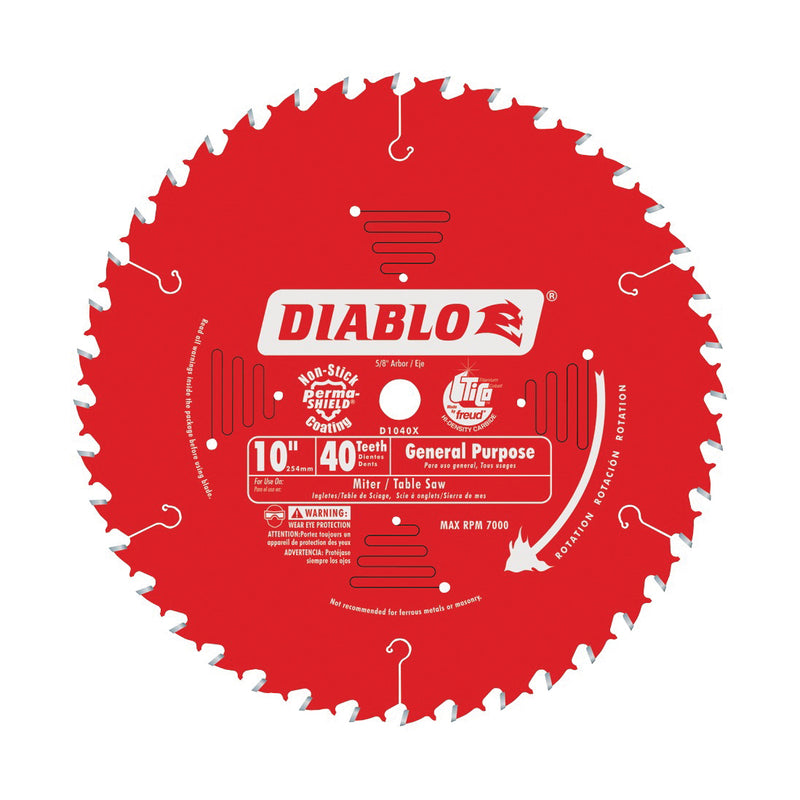 Diablo D1040X 10 in. x 40 Tooth General Purpose Saw Blade, New