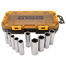 DeWalt DWMT73815 10 piece 1/2 in. Drive Metric Deep Socket Set, New