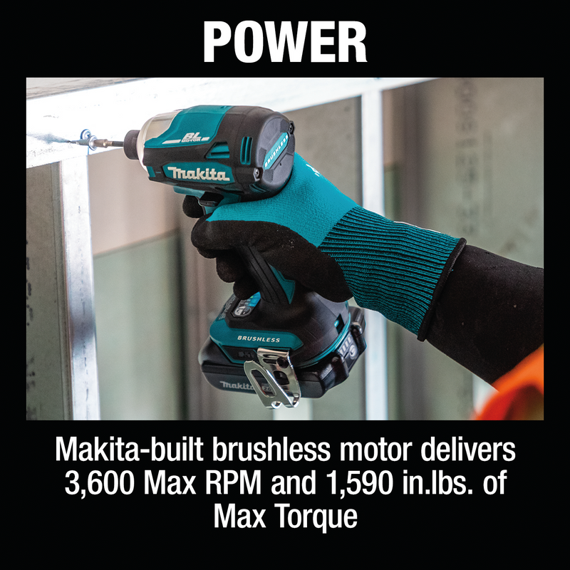 Makita XDT19T-R 18V LXT Lithium‑Ion Brushless Cordless Quick‑Shift Mode 4‑Speed Impact Driver Kit 5.0Ah, Reconditioned