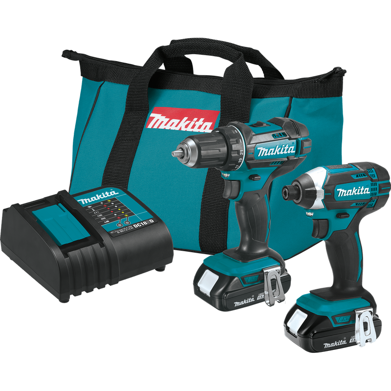 Makita CT225SYX-R 18V LXT Lithium‑Ion Compact Cordless 2‑Pc. Combo Kit 1.5Ah, Reconditioned