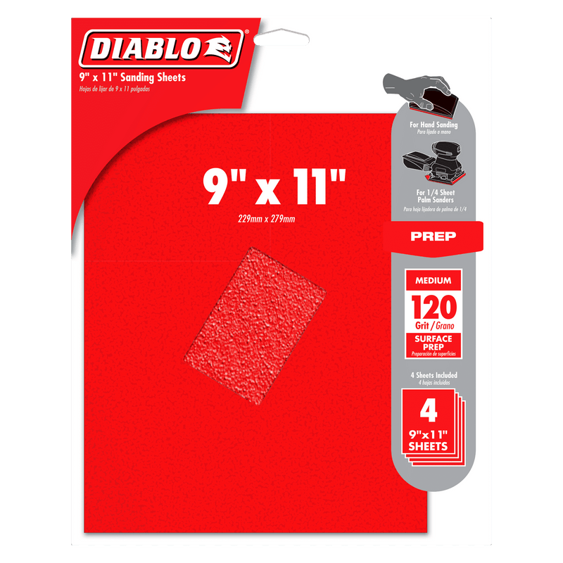 Diablo DCS911120S04G 9 in. x 11 in. 120-Grit Sanding Sheet, New