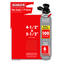 Diablo DCS045100S06G 4-1/2 in. x 5-1/2 in. Palm Sander 1/4 Sheet 100 Grit, New