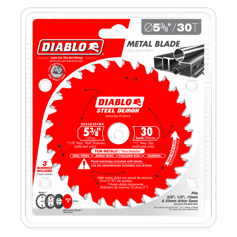 Diablo D053830FMX 5‑3/8 in. x 30 Tooth Steel Demon Carbide-Tipped Saw Blade for Metal, New