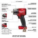Milwaukee 2960-80 M18 FUEL 3/8 Impact Wrench with Friction Ring Bare Tool, Reconditioned
