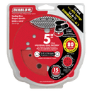 Diablo DCD050080H15G 5 in. 80 Grit ROS Hook & Lock Discs, New