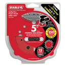 Diablo DCD050150H15G 5 in. 150 Grit ROS Hook & Lock Discs, New