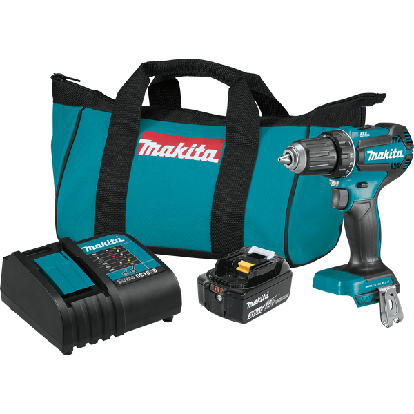 Makita XFD131-R 18V LXT Lithium‑Ion Brushless Cordless 1/2 in. Driver‑Drill Kit 3.0Ah, Reconditioned