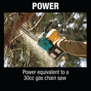 Makita XCU09PT 36V 18V X2 LXT Brushless 16 in. Top Handle Chain Saw Kit 5.0Ah, New