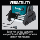 Makita DML811 18V LXT Lithium‑Ion Cordless/Corded Work Light, Light Only, New