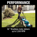 Makita XML03CM1-R 36V 18V X2 LXT Brushless 18 in. Lawn Mower Kit with 4 Batteries 4.0Ah, Local Pick Up Only