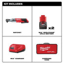 Milwaukee 2558-22 M12 FUEL 1/2 in. Ratchet 2 Battery Kit, New