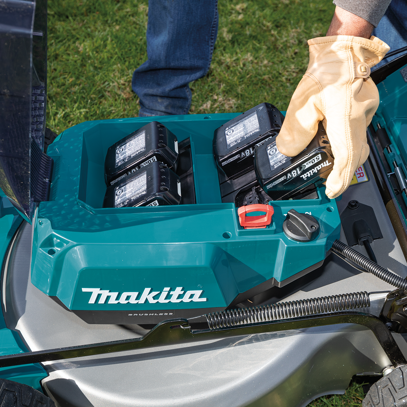 Makita XML08PT1-R 36V 18V X2 LXT Brushless 21 in. Self‑Propelled Commercial Lawn Mower Kit with 4 Batteries 5.0Ah, Reconditioned