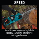 Makita XCU04CM1-R 36V 18V X2 LXT Brushless 16 in. Chain Saw Kit with 4 Batteries 4.0Ah, Reconditioned