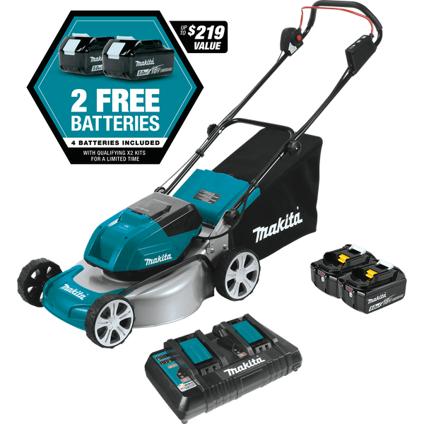 Makita XML03PT1 Lawn Mower Kit with 4 Batteries (5.0Ah) (New) - ToolSteal.com