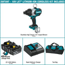 Makita XWT09T 18V LXT® Lithium‑Ion Brushless Cordless High‑Torque 7/16" Hex Impact Wrench Kit (5.0Ah)(New) - ToolSteal.com