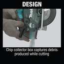 Makita XSC04Z 18V LXT Lithium‑Ion Brushless Cordless 5‑7/8 in. Metal Cutting Saw, with Electric Brake and Chip Collector, Tool Only, New