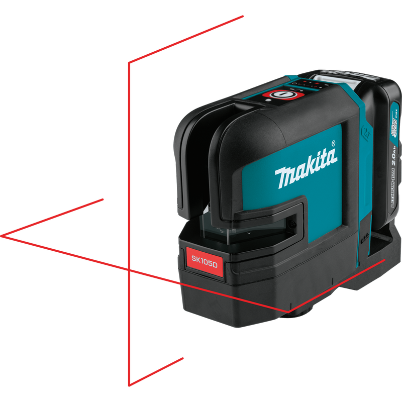 Makita SK105DNAX 12V max CXT Lithium‑Ion Cordless Self‑Leveling Cross‑Line Red Beam Laser Kit 2.0Ah, New