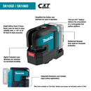 Makita SK105DNAX 12V max CXT Lithium‑Ion Cordless Self‑Leveling Cross‑Line Red Beam Laser Kit 2.0Ah, New