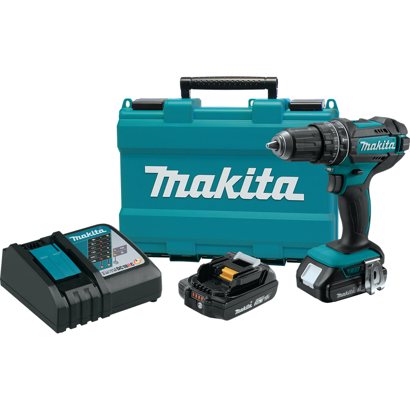 Makita XPH10R-R 18V LXT® Lithium‑Ion Compact Cordless 1/2" Hammer Driver‑Drill Kit (2.0Ah), (Reconditioned) - ToolSteal.com