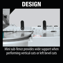 Makita XSL05Z-R 18V LXT Lithium‑Ion Brushless Cordless 6‑1/2 in. Compact Dual‑Bevel Compound Miter Saw with Laser, Tool Only, Reconditioned