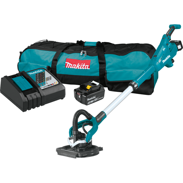 Makita XLS01T 18V LXT Lithium‑Ion Brushless Cordless Drywall Sander Kit, AWS Capable 5.0Ah, New