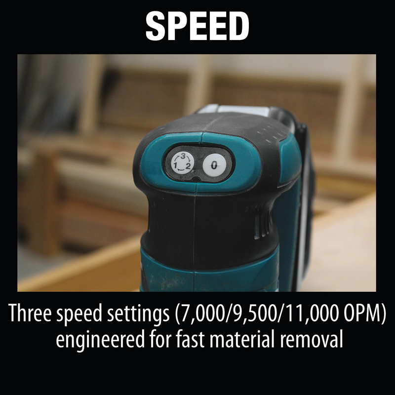 Makita XOB01T-R 18V LXT Lithium‑Ion Cordless 5 in. Random Orbit Sander Kit 5.0Ah, Reconditioned