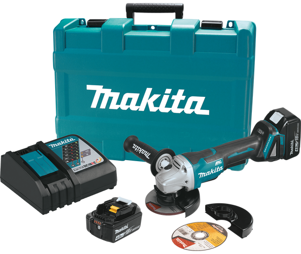 Makita XAG06MB 18V LXT® Li-Ion 4-1/2" Paddle Switch Cut-Off/Angle Grinder Kit, (New) - ToolSteal.com