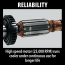 Makita GD0600-R 1/4" Paddle Switch Die Grinder, with AC/DC Switch, (Reconditioned) - ToolSteal.com