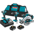Makita XT333X1-R 18V LXT Lithium‑Ion Brushless Cordless 3‑Pc. Combo Kit 4.0Ah, 2.0Ah, Reconditioned