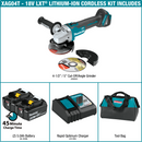 Makita XAG04T 18V LXT Lithium‑Ion Brushless Cordless 4‑1/2 in. / 5 in. Cut‑Off/Angle Grinder Kit 5.0Ah, New