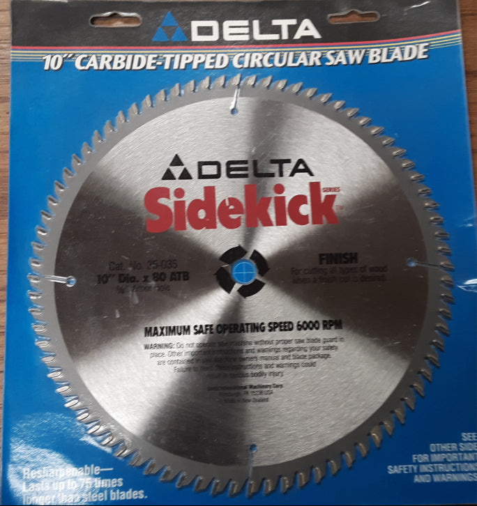 Delta 35-035 10 in. 80 ATB Carbide-tipped Finish Circular Saw, New