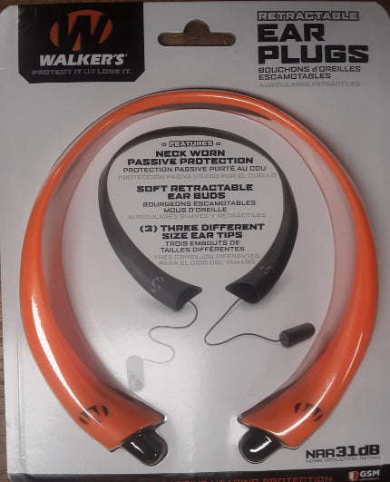 Walker's Retractable Ear Plugs GWP-SF-NWPAS-BLZ New