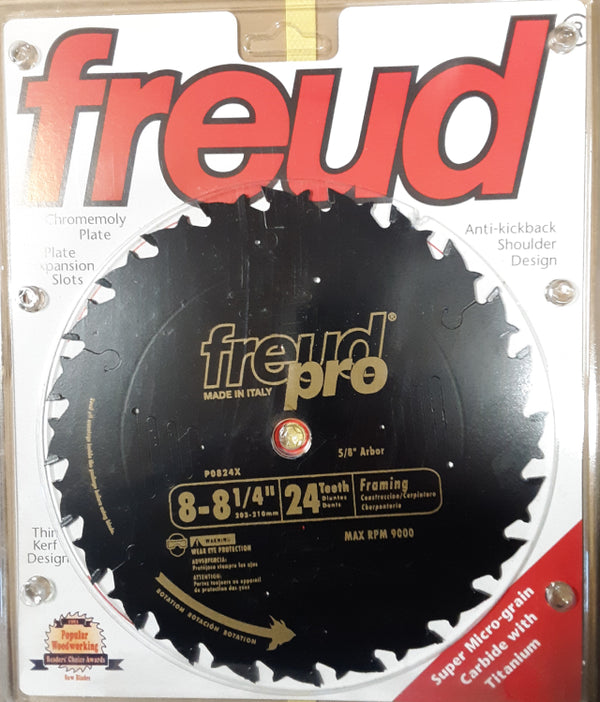 Freud P0824X 8-8 1/4" 24T Thin Kerf Framing Saw Blade, New