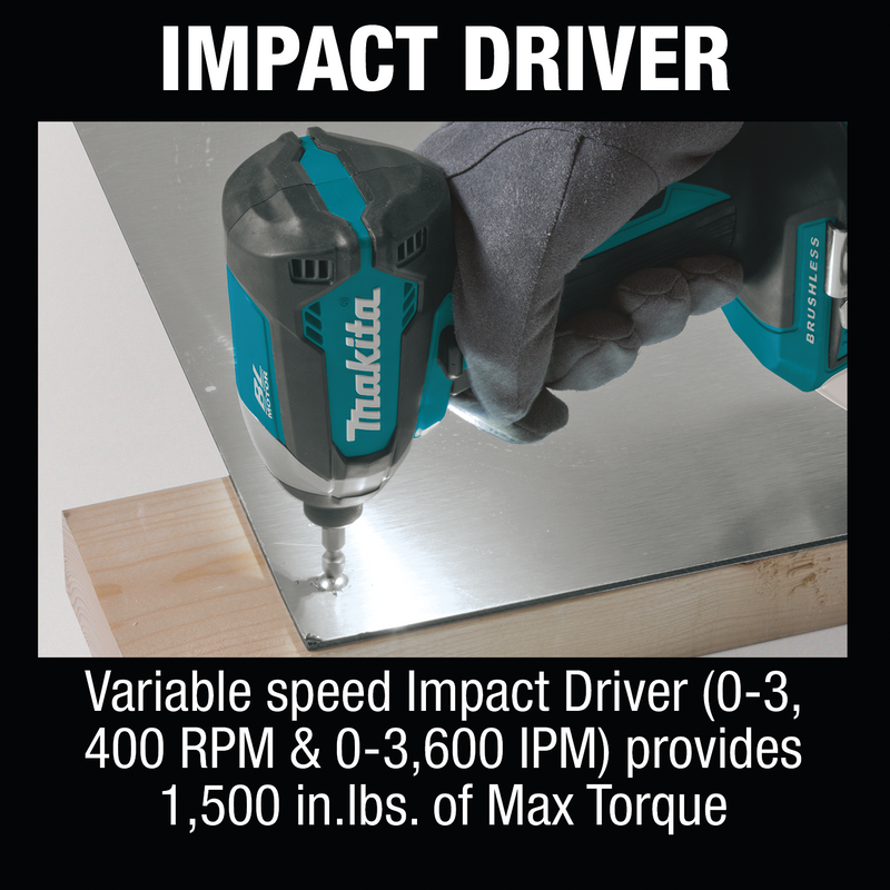 Makita XT333X1 18V LXT Lithium‑Ion Brushless Cordless 3‑Pc. Combo Kit 4.0Ah, 2.0Ah New