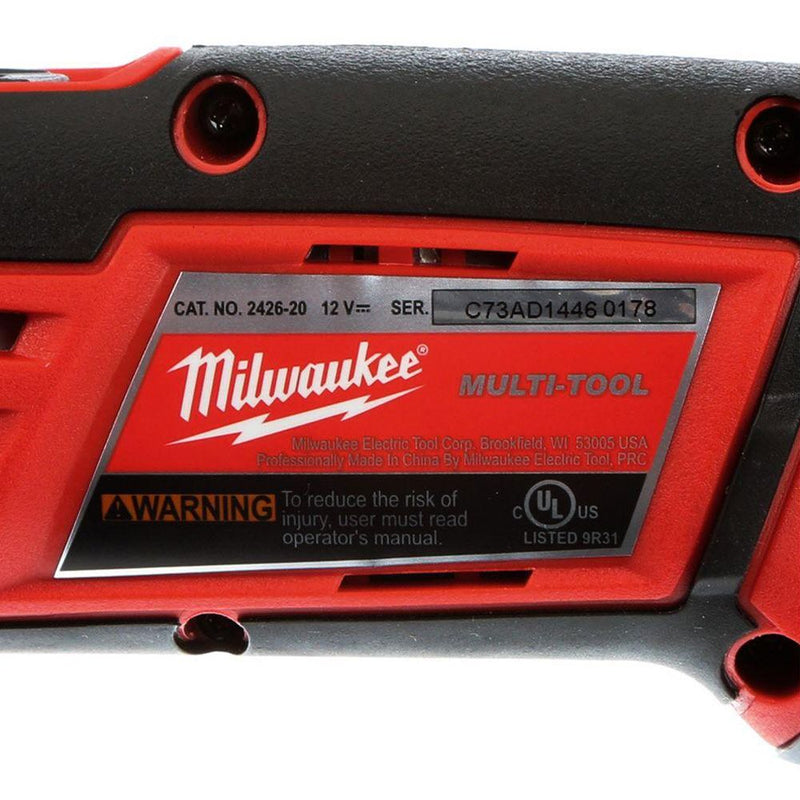 Milwaukee 2426-20 - M12 Cordless 12 V Oscillating Multi-Tool Bare Tool, New